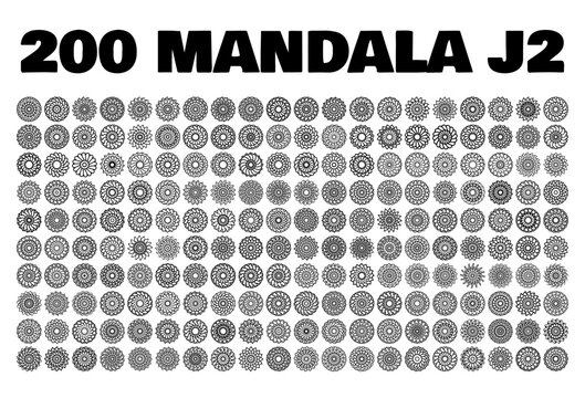 various mandala collections - 200 set yoga pattern
