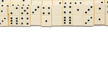 Dominos blocks on white background