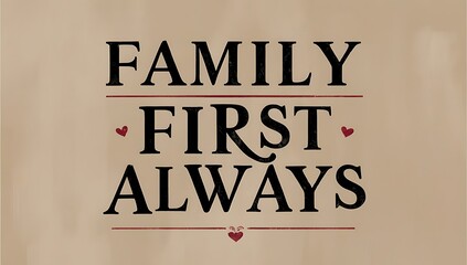 Family First Always A Timeless Family Value Statement