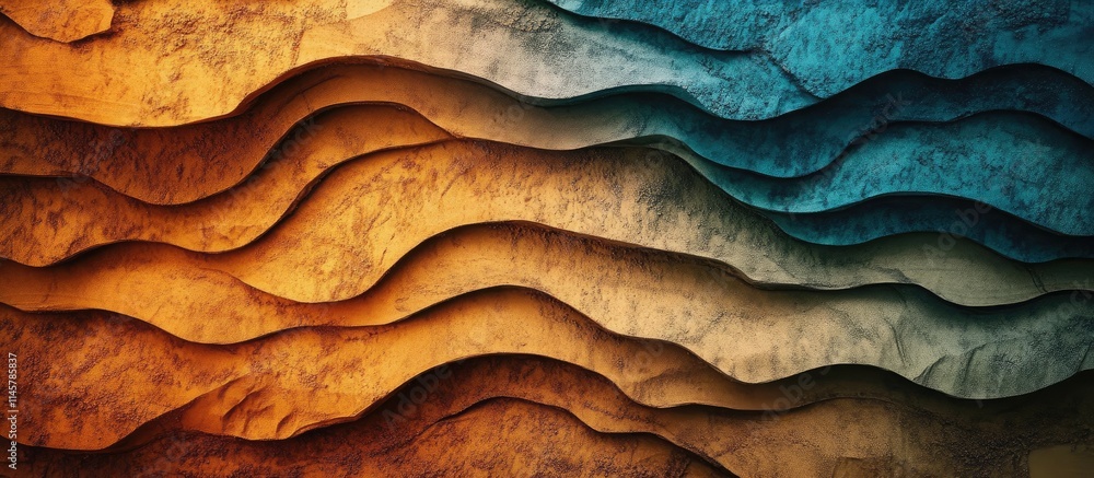 Poster colorful abstract sand texture background showcasing layered patterns of hues in warm and cool tones