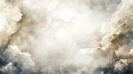 Obraz premium Dramatic sepia-toned cloudscape with bright center, evokes hope, spirituality, or mystery.