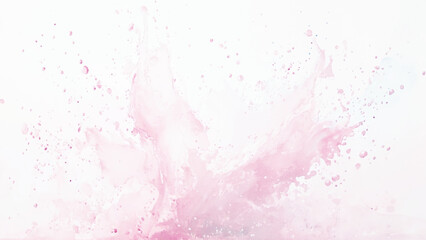 Watercolor pink Splash White.