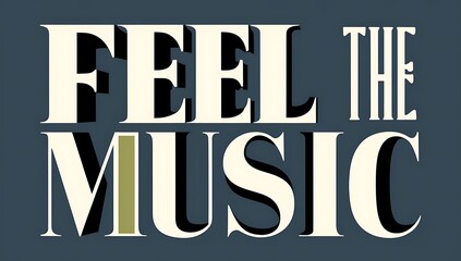 Obraz premium Feel the Music Artistic Text Graphic Design