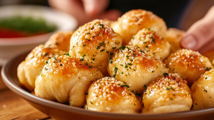 Garlic Bread knots . Delicious food