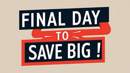 Fototapeta premium Final Day To Save Big On Amazing Deals