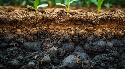 Fototapeta premium Plant roots and soil in closeup showcase the intricate system of wild flora, potentially for natural medicine research and the development of organic pharmaceuticals.