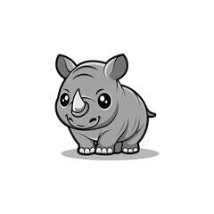 rhinoceros on a white background