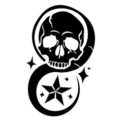 skull and stars
