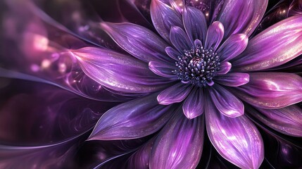 Obraz premium Purple Osteospermum Flower in Bloom with Abstract Background and Vivid Details