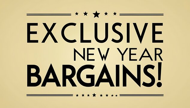 Exclusive New Year Bargains Announcement
