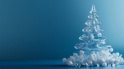 Beautiful glass tree at Christmas