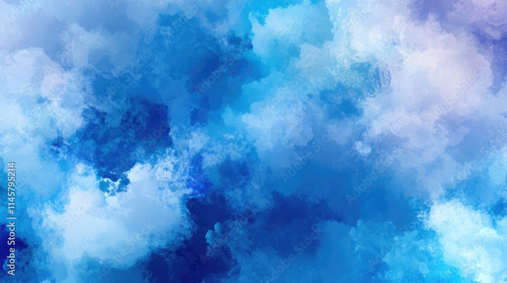 Aufkleber soft blue cloud texture with gradients for abstract background design