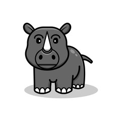 rhinoceros on a white background