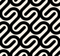 Vertical black abstract wave seamless pattern. Thick line. Pattern for mens textiles.