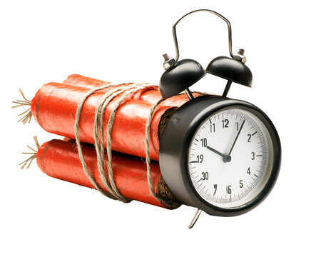 Isolated Dynamite with Alarm Clock