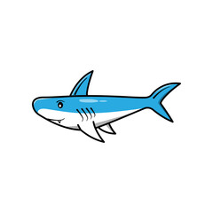 shark on a white background
