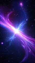 Abstract purple and blue space background with stars. space background. Ultra realistic. Photorealistic