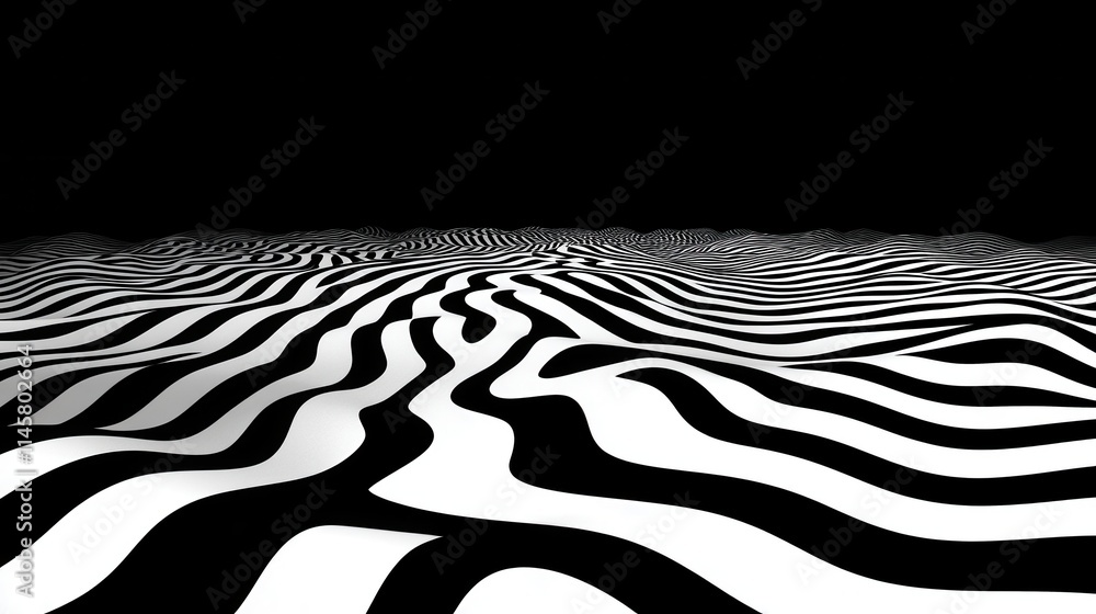 Poster abstract background design distorted zigzag lines seamless looped animatio