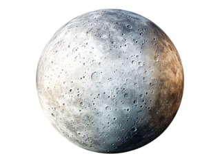 Isolated Full Moon with Craters