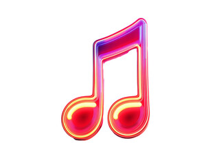 Isolated Colorful Musical Note Icon