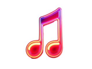 Isolated Colorful Musical Note Icon