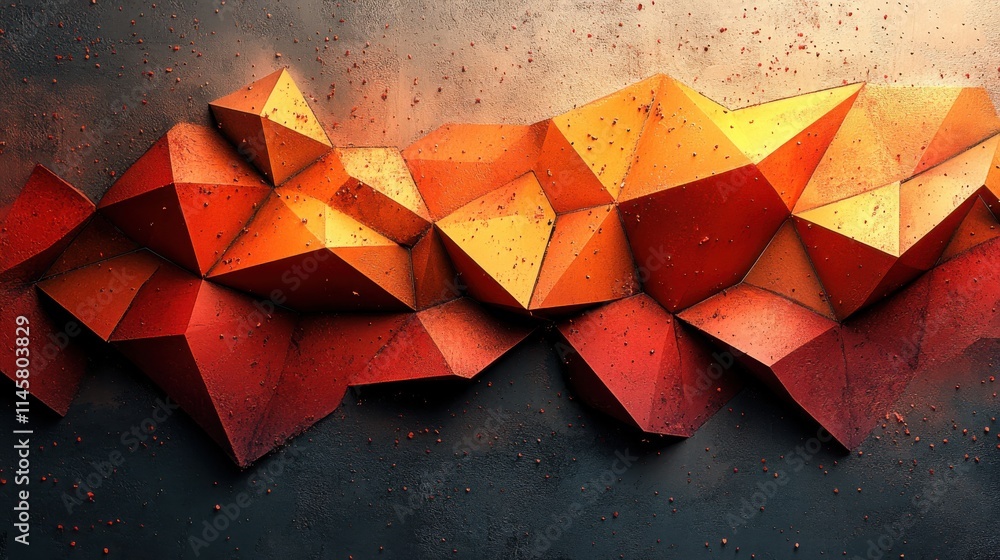 Poster abstract background design modern pattern with triangulated surface illustratio