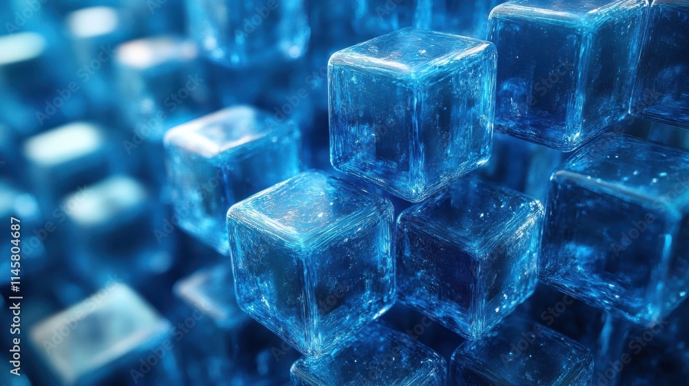Aufkleber abstract background design rotating cubes seamless looped animatio