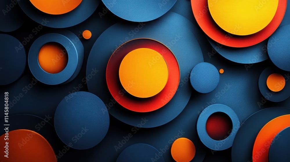 Poster abstract background design rotating geometric shapes seamless looped animatio