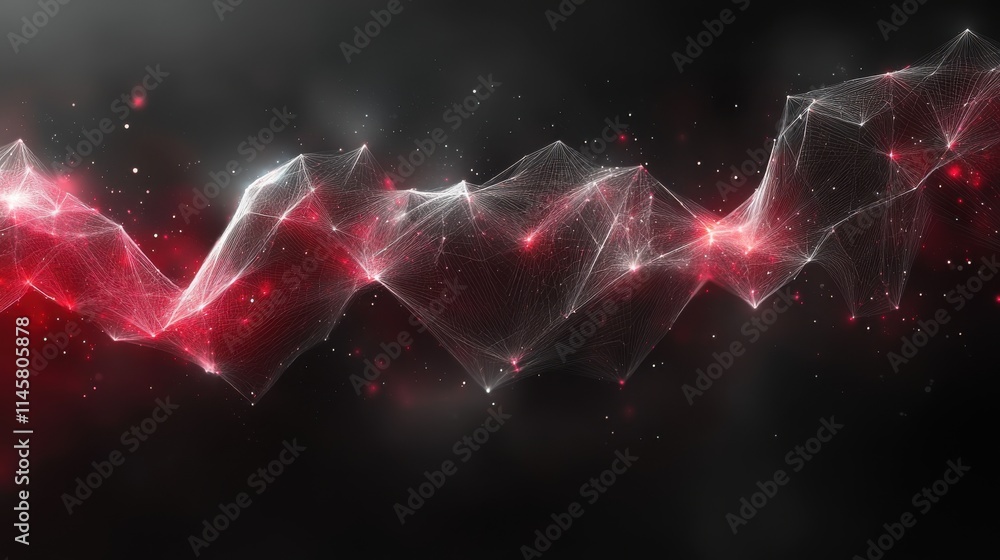 Poster abstract background design triangulated wireframe seamless looped animatio