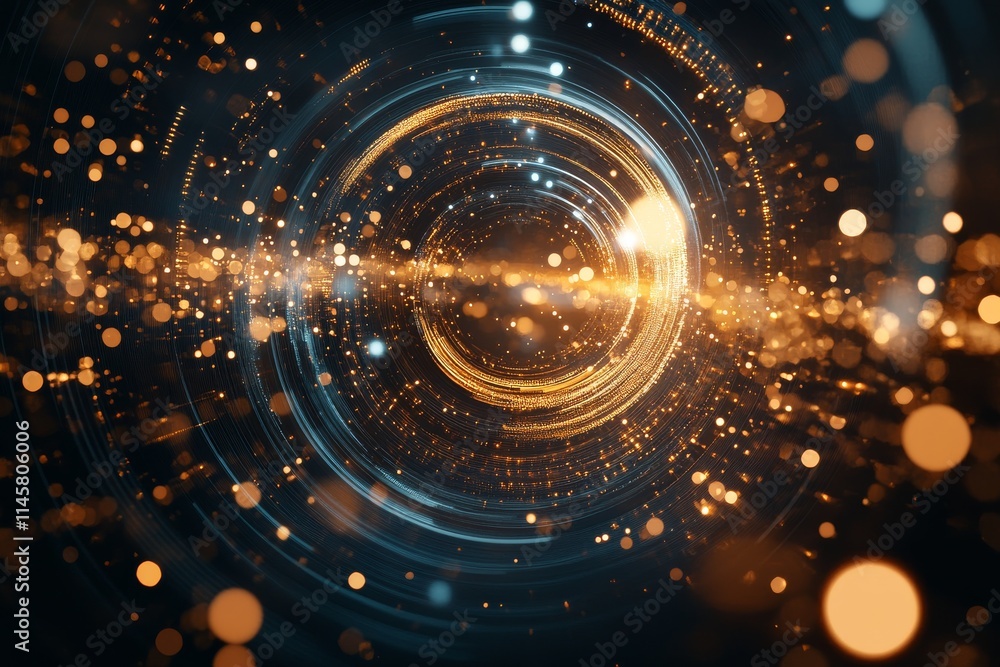Poster vibrant swirling lights create a mesmerizing cosmic effect in an abstract representation of energy a