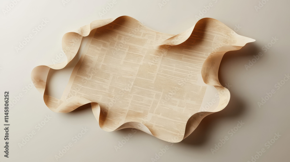 Aufkleber realistic animation set of craft paper sheet falling down isolated on transparent background. vector