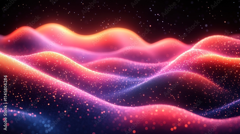 Aufkleber abstract background design wavy pattern with circles seamless looped animatio