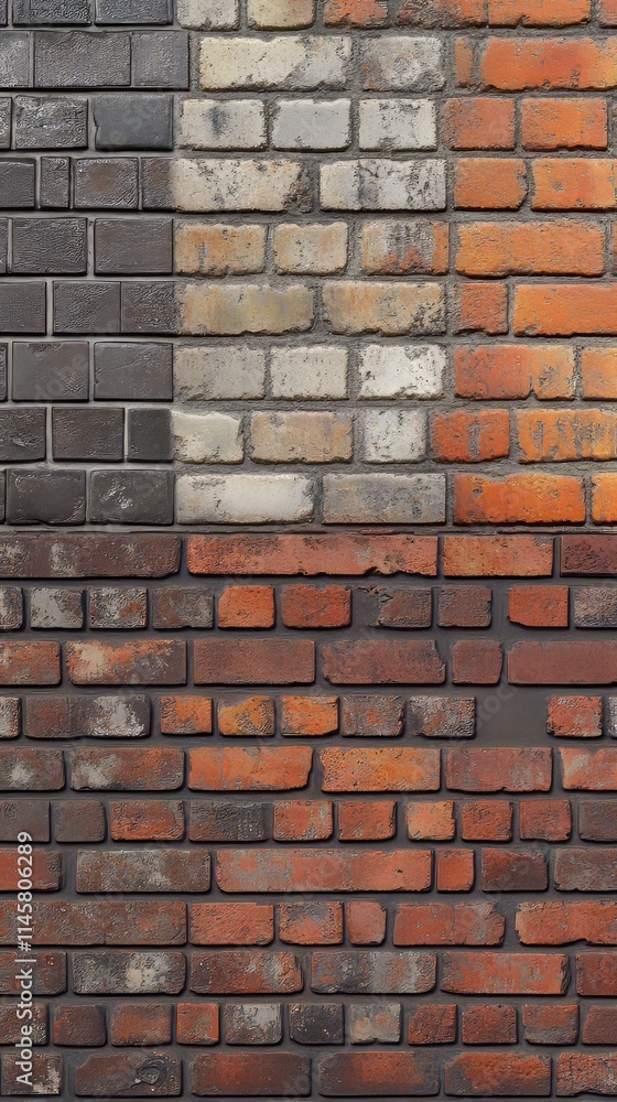 Poster photoshop background textures of a brick wall featuring a row of bricks on the left, a row of bricks
