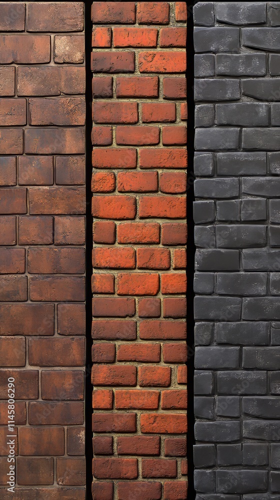 Poster photoshop background textures of a brick wall featuring a row of bricks on the left, a row of bricks