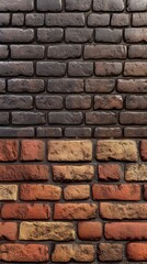 Obraz premium Photoshop background textures of a brick wall featuring a row of bricks on the left, a row of bricks on the right, and a row of bricks in the middle. photoshop textures. 