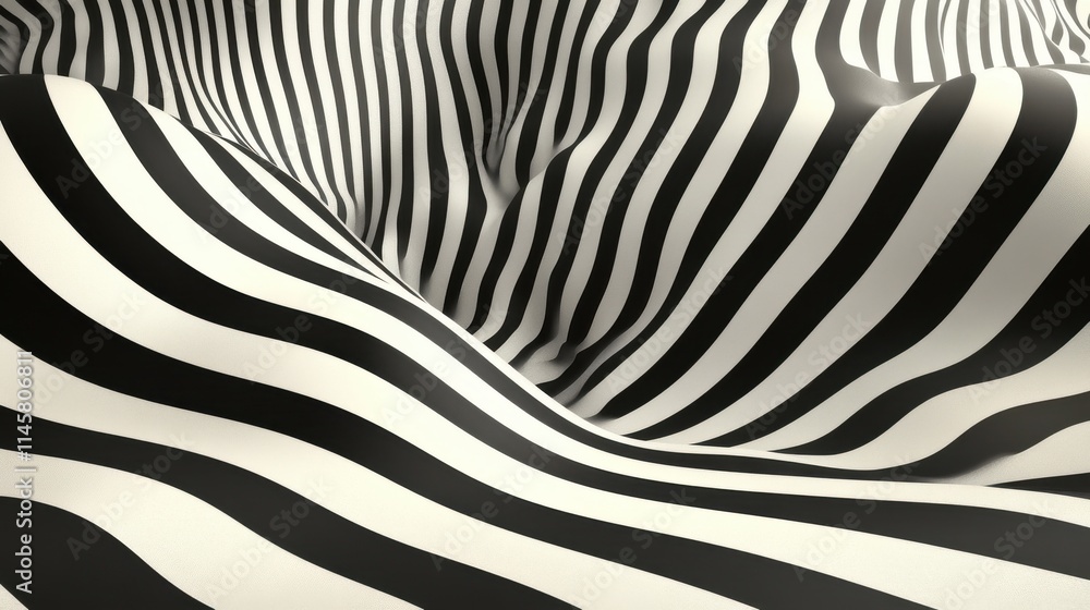 Poster abstract background design wavy zigzag pattern seamless looped animatio