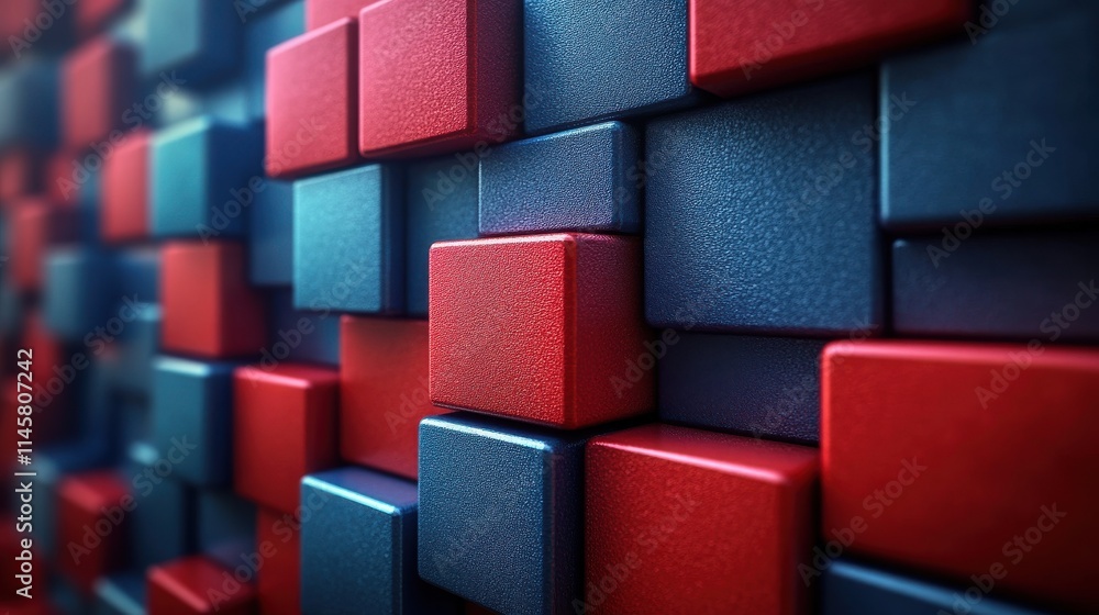 Poster abstract background design with cubes seamless looped animatio