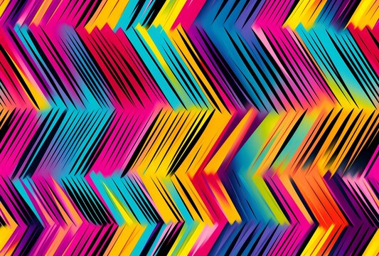 Seamless pattern with digital print featuring colorful