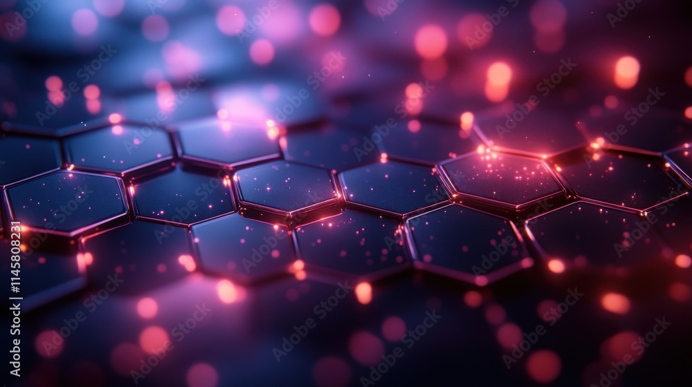 Poster abstract background design with hexagon shapes seamless looped animatio