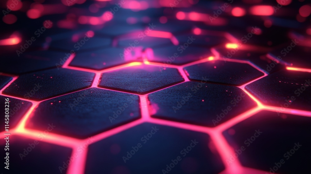 Poster abstract background design with hexagon shapes seamless looped animatio