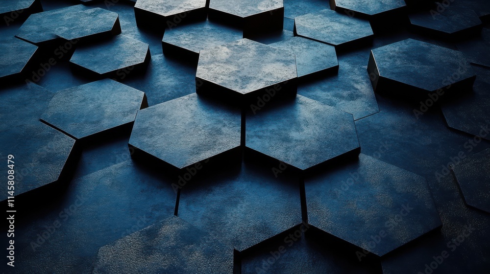Poster abstract background design with hexagon shapes seamless looped animatio