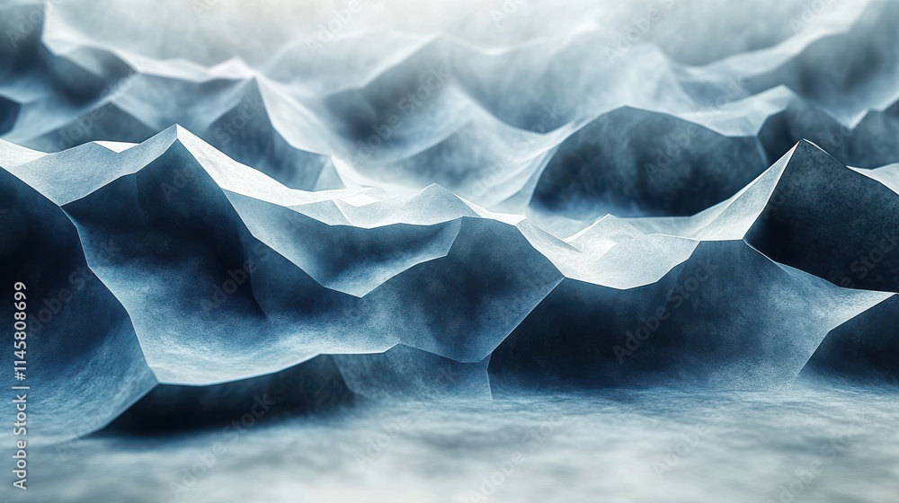 Poster abstract background design with polygonal surface seamless looped animatio