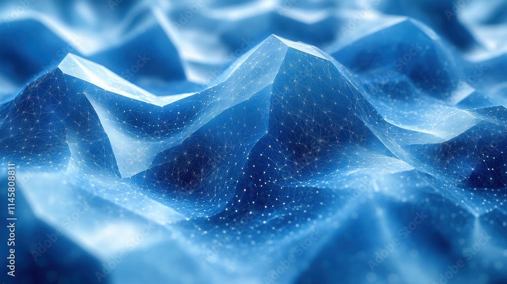 Poster abstract background design with polygonal surface seamless looped animatio