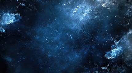 Fototapeta premium Deep Blue Aquatic Hue. Artistic Watercolor Splash Background with Grunge Texture