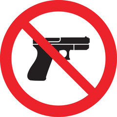 no guns sign, no firearms symbol