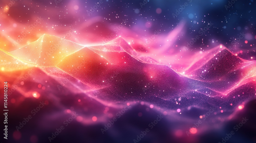 Poster abstract background geometric design with polygonal shape seamless looped animatio