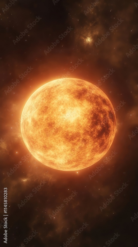 Poster unknown planet from outer space. space nebula. cosmic cluster of stars. outer space background. spac