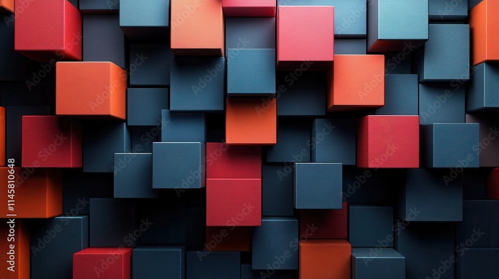 Poster abstract background geometric texture design modern pattern with cubes illustratio