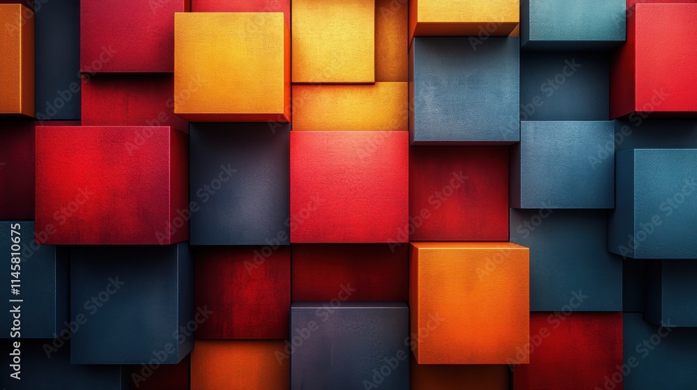 Aufkleber abstract background geometric texture design modern pattern with cubes illustratio