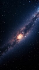 Fototapeta premium View of stars and milkyway above earth from space. space background. Ultra realistic. Photorealistic